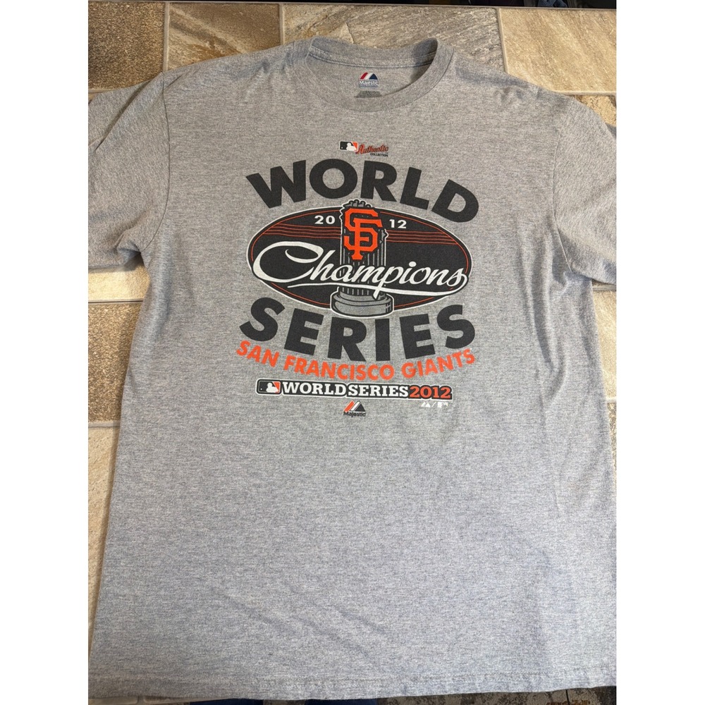 Majestic San Francisco‎ Giants 2012 World Series Champions T Shirt Size L G